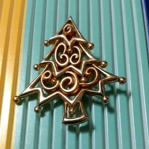 Vtg Y2K Whimsical Christmas Tree Pin Brooch